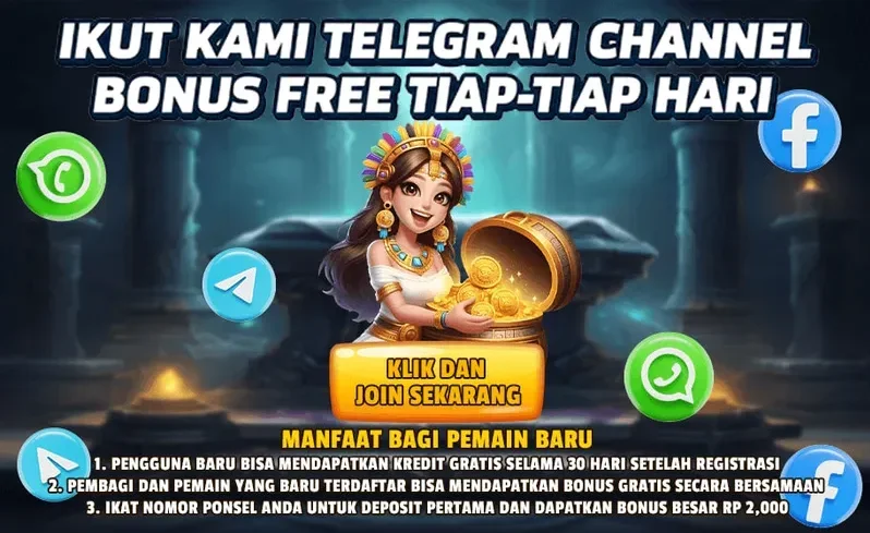 IKUT KAMI TELEGRAM CHANNEL BONUS FREE TIAP-TIAP HARI